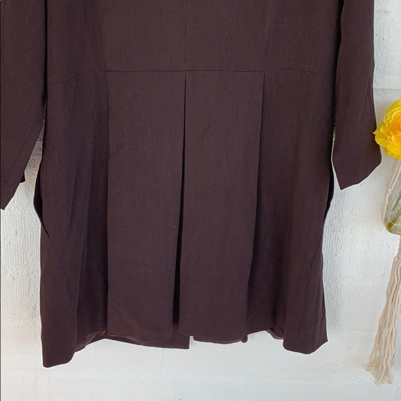 Eileen Fisher Wool Long Oversized Brown Blazer Jacket sz S - Picture 6 of 9